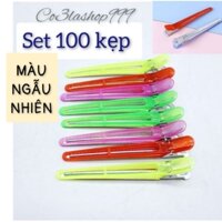 Sỉ 100 cây kẹp mỏ vịt có sắt MÀU NGẪU NHIÊN, Làm tóc,trang điểm