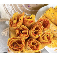 Sỉ 100 cuộn bánh tráng mắm ruốc full toping chà bông, tép, hành phi