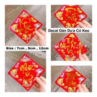 SỈ 100 GIẤY DECAL CÓ KEO DÁN DƯA HẤU, BÁNH CHƯNG NGÀY TẾT CÁC LOẠI CHỮ