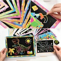 Sỉ 100 tranh cạo size 13*18cm nhiều mẫu cho bé