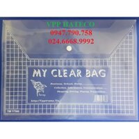 SỈ 100 Túi Clearbag khổ A MỎNG TL-05 hoặc 17580, KT 23.5cm * 31.5cm, túi đựng tài liệu (túi khuy, túi cúc, bìa nút)