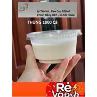 Sỉ [ 1000 cái ] Ly Rau Câu, Ly Kem, Ly Tàu Hũ 200ml Chính Hãng UKP Chịu Nhiệt Nắp Fi 95 , Ly Nhựa 200ml UKP