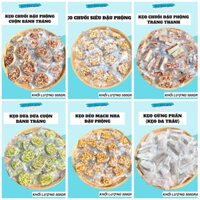 [SỈ 10KÍ] Kẹo chuối cuộn, chuối tráng thanh, chuối siêu đậu, gừng phấn, kẹo dẻo đậu phộng, dừa dứa đậu phộng cuộn