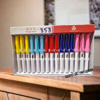 Sỉ 15 cây bút máy OUGUWEN 858,bút máy ngòi kim tinh định vị ngón tay