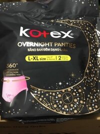 Sỉ 16 Gói- Nguyên thùng Băng Vệ Sinh Kotex đêm dạng quần vừa vặn chống tràn 360 size  L-XL 2 miếnggói x16 -HSD luôn mới