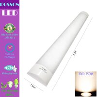 Sỉ 20 Đèn bán nguyệt 1m2 tuyp Led 12m 36w nguyên bộ liền máng Posson LTC-120x