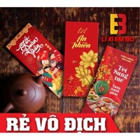 Sỉ 2000 bao lì xì giấy C150 đỏ đẹp free túi kiếng