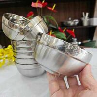 (SỈ 30,50c) CHÉN CƠM INOX 2 lớp cách nhiệt, kiểu Hàn Quốc . Không gỉ,sang trọng, độ bền cao, An toàn cho sức khỏe