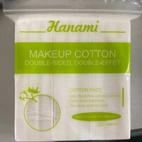 Sỉ 5 gói bông tẩy trang cotton Hanami hàng cao cấp ( Túi chuẩn 222 miếng/gói  )