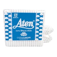 Sỉ 5 lố = 60 túi Bông ngoáy tai người lớn Aten, tăm bông trang điểm tuỳ chọn, đầu bông tự nhiên 100%, cán chắc chắn
