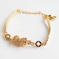 Sỉ 5 vòng tay nữ phong thủy tỳ hưu ngậm tiền cực đẹp.Vòng tay tài lộc may mắn(vàng)