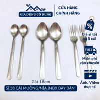 Sỉ 50 Cái Muỗng Café, Muỗng Cơm, Nĩa Inox Loại Tốt Dày Dặn Sáng Bóng_Chuyên Dùng Cho Các Quán Ăn Nhà Hàng