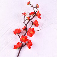 Sỉ 50 cành đào, quạt đỏ trang trí bánh kem