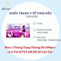 [SỈ 50 Hộp/ Thùng] Khẩu trang y tế Màu Trắng 4 Lớp Tinh Dầu Thiên Nhiên Famapro
