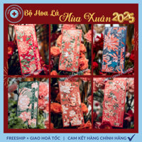 [Sỉ 600 cái] Bao lì xì tết 2025, lì xì hoa lá 2025 tết Ất Tỵ giấy C150 cán màn cao