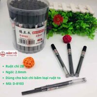 SỈ _ [8103] LON 60 Ống 600 Ruột Chì Bấm Ngòi To 2.0mm 2B 8103 Dùng Cho Bút Chì Bấm Ruột To, Nét Lớn, Khó Gãy