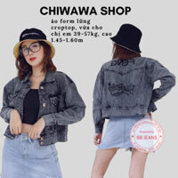 [Sỉ] Áo khoác jean nữ đen xanh FENG-Mickey cao cấp form 58Kg bao đẹp ảnh thật - Hàng mới về