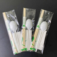 [Sỉ] Bao 1000 bộ đũa combo 4in1 (đũa, muỗng, tăm, khăn giấy) tiện lợi, vệ sinh