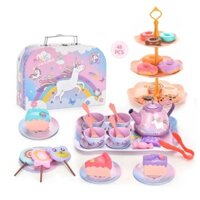 Sỉ-Bộ Đồ chơi Vali trà bánh có khay đựng siêu xinh cho bé - Tea Set 48 chi tiết ngựa Pony