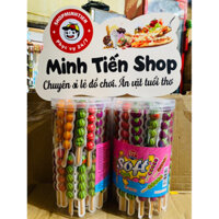 sỉ buôn lọ 60 que kẹo dẻo xiên trái cây hình hồ lô