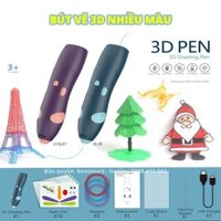 (Sỉ) Bút vẽ 3D không dây thấp nhiệt độ - Bút 3D Pen cho bé kèm tập vẽ đồ chơi: Tạo mô hình ba chiều sáng tạo