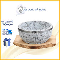 [Sỉ-Có VAT] Set Thố Đá, Bát Đá Đựng Phở SANCONG Kèm Đế Cao Cấp Hàng Chuẩn Dày SP000472