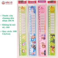 SỈ _ [CỬU CHƯƠNG - 20CM] LON 100 Cây Thước Nhựa /Thước Kẻ Nhựa Cửu Chương Aihao AH 0124; AH T20 20CM Kiểu Hình Dễ Thương