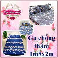 Sỉ ga chống thấm cotton 1m8x2m 2 lớp cho đệm dày 10 phân có họa tiết đẹp mắt