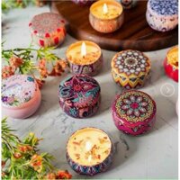 Sỉ giá tốt - Set 1 hộp 4 cốc nến thơm hoa khô thiên nhiên