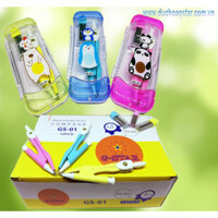 SỈ _ [GS01] HỘP 12 Cây Compa / Compass Bút Chì Bấm Vẽ Kỹ Thuật G-Star GS 01 Thân Kim Loại Không Gỉ Kèm Hộp Chì Bấm Trong