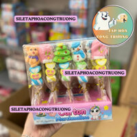 Sỉ hộp 30c Kẹo Bông Gòn Xiên Que, Kẹo Marshmallow Hình Vật Dễ Thương, Kẹo Dẻo Tiệm Linh Lung