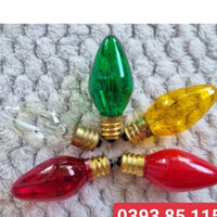[Sỉ] Hộp 50 bóng ớt E12 dây tóc, bóng sợi đốt, bóng cana Hòa Thái C7 (đủ màu sắc - bảo hành chính hãng)