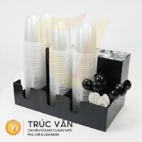 [Sỉ] Kệ Úp Để Cốc Trà Sữa Nhựa Cao Cấp 9 Ngăn 2 Tầng, nhựa PP, Kệ Úp Ly Nhiều Ngăn