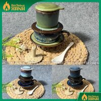 [Sỉ Lẻ] Bộ phin ly tách cà phê gốm sứ men hỏa biến Bát Tràng, Phin lọc cafe gốm sứ, dụng cụ pha coffee
