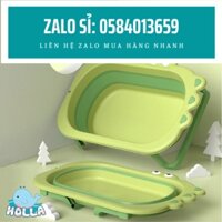 (Sỉ lẻ) Chậu Tắm Hình Cá Sấu Gấp Gọn Kèm Phao Holla HL 03139