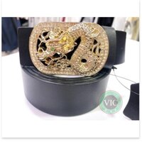 (Sỉ = Lẻ) DÂY LƯNG NAM MẶT RỒNG NGẬM NGỌC XANH ĐẸP *