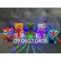 Sỉ lẻ đèn lồng Trung Thu Quý Mão - Người nhện Hello Kitty Người khổng lồ xanh Hulk lắp pin có nhạc có đèn led nhiều màu