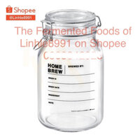 Sỉ lẻ hủ/bình/lọ thuỷ tinh dày đẹp nắp gài 2000ml(2L) milk kefir water kefir kombucha nấm sữa