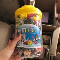 Sỉ lọ 50 chiếc kẹo mút sữa Milkita nhiều vị có lỗ cắm