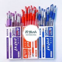 SỈ _ [MINI] LỐC 12 Hộp Bút Viết Gel Mực Nước Mini King Ngòi Bi 0.5MM Hàng Chuẩn K009 / K-009 (Mực Xanh, Đỏ, Tím, Đen)