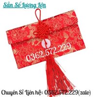 Sỉ Rẻ Bao Lì Xì Vải Gấm Hình Rồng Phụng May Mắn Cao Cấp Ngày Tết ,Cưới Hỏi, Nạp Tài