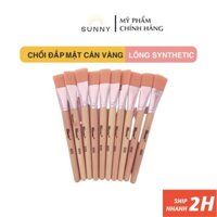 Sỉ set 10 chiếc chổi đắp mặt nạ cán gỗ mạ vàng cao cấp