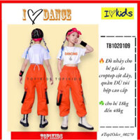 Sỉ Sét xiêm y nhảy cho bé gái áo croptop cột dây, quần DÙ túi hộp thời thượng T1920109 _ca ,vip