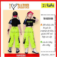 Sỉ Sét xiêm y nhảy cho bé gái áo croptop cột dây, quần DÙ túi hộp thời thượng T1920109 _ca ,vip