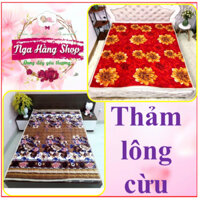 Sỉ Thảm Lông Cừu Trải Giường 1m8x2m, thảm nỉ trải sàn Họa Tiết hàng bông dày