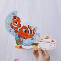 Sỉ thiệp sinh nhật thôi nôi - chủ đề cá Nemo