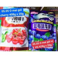 Sỉ thùng 20 gói ô mai Cherry Việt quất mix tuỳ ý-đồ ăn vặt trung quốc