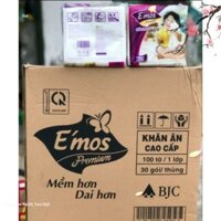 Sỉ - thùng 30 gói giấy vuông E'mos cao cấp