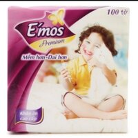 Sỉ Thùng 30 gói Khăn giấy ăn E'mos vuông dai mịn tiện dụng