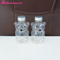 Sỉ Thùng 60 Chai Nhựa PET Nắp Nhôm Gấu Teddy 450ml